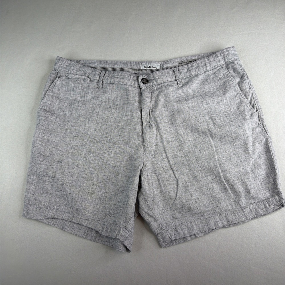 Goodfellow & Co Every Wear Shorts Men's 38 Gray Linen Blend 7" Inseam Casual
